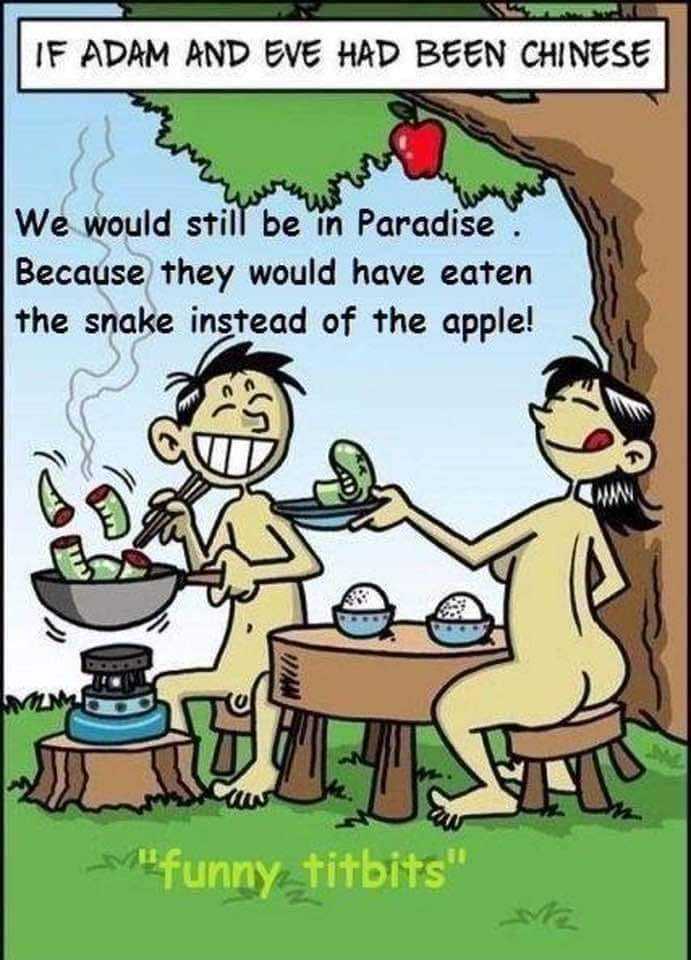 If Adam & Eve had been CHINESE