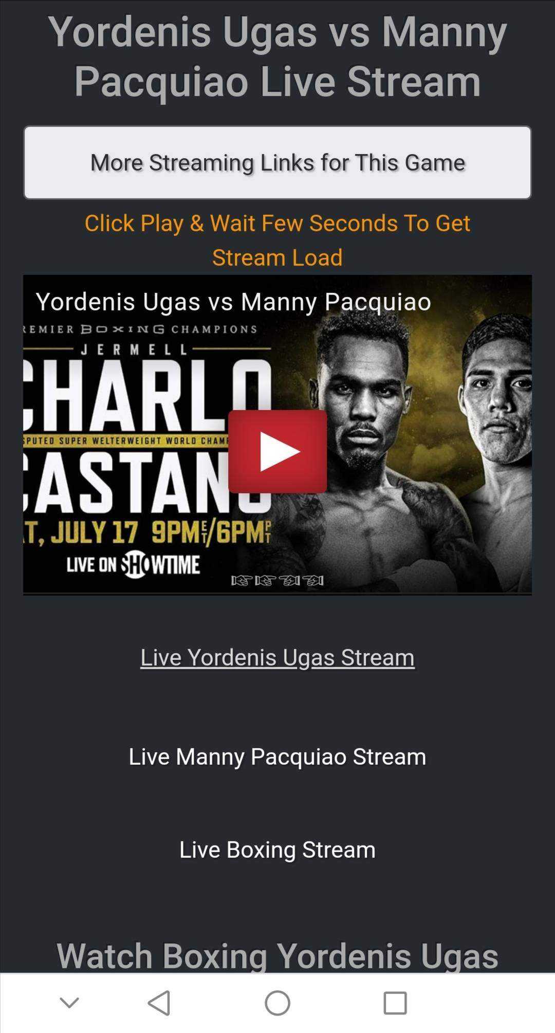 Pacquiao vs Ugas Live